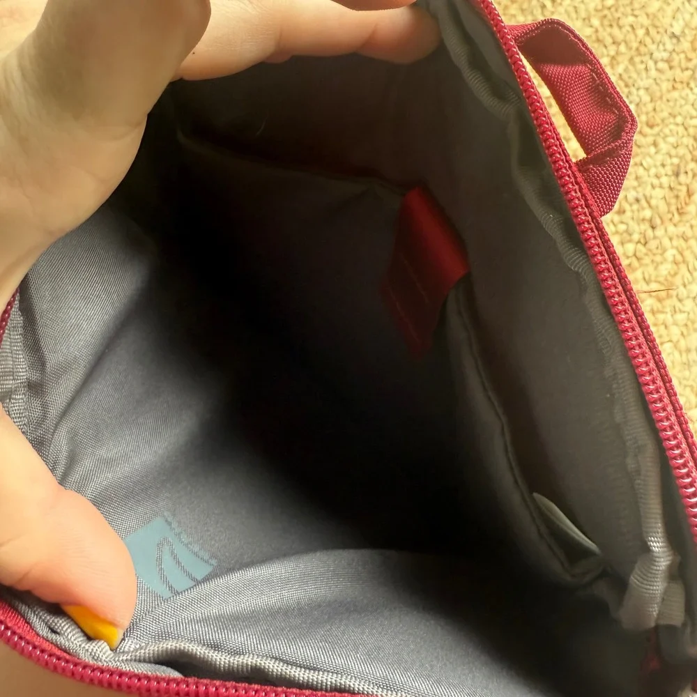 Tucano Red Nylon Tech Crossbody Bag Padded Tablet Messenger Case Adjustable